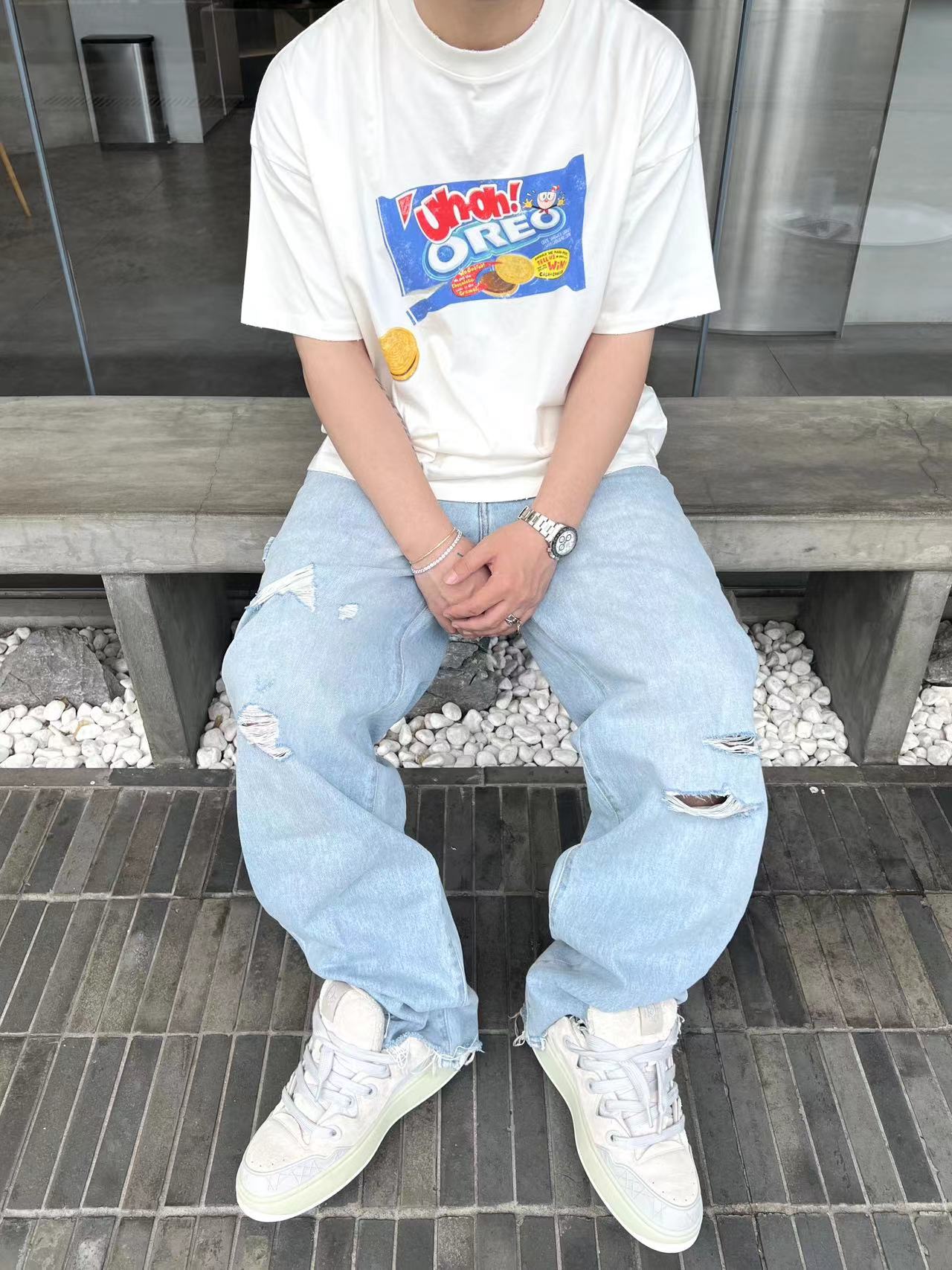 Purey 24ss Oreo Printed Tee