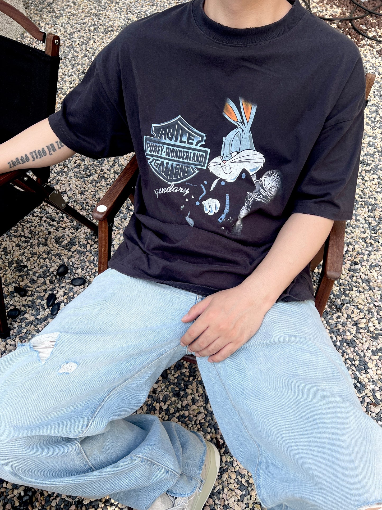 Purey Looney Tunes Bugs Bunny Harley Tee